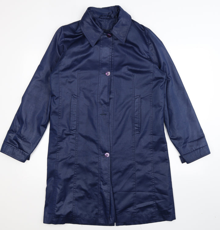 Preworn Womens Blue   Overcoat Coat Size L