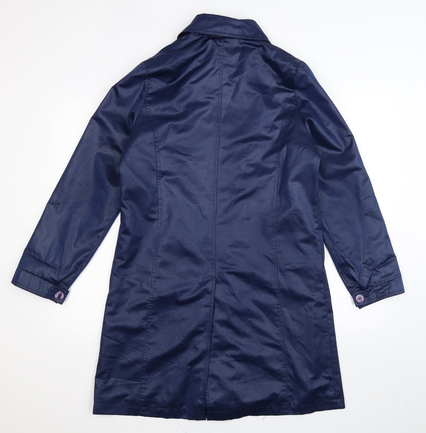 Preworn Womens Blue   Overcoat Coat Size L