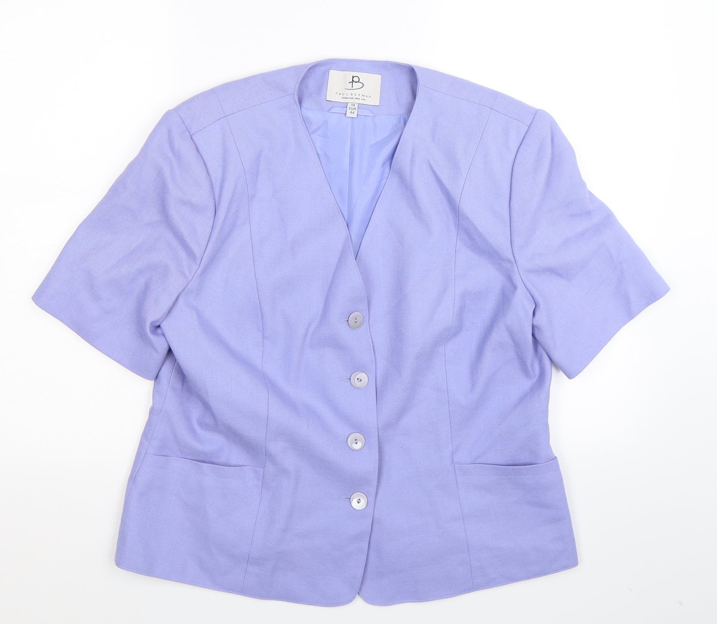 Paul Berman Womens Blue   Jacket Blazer Size 16