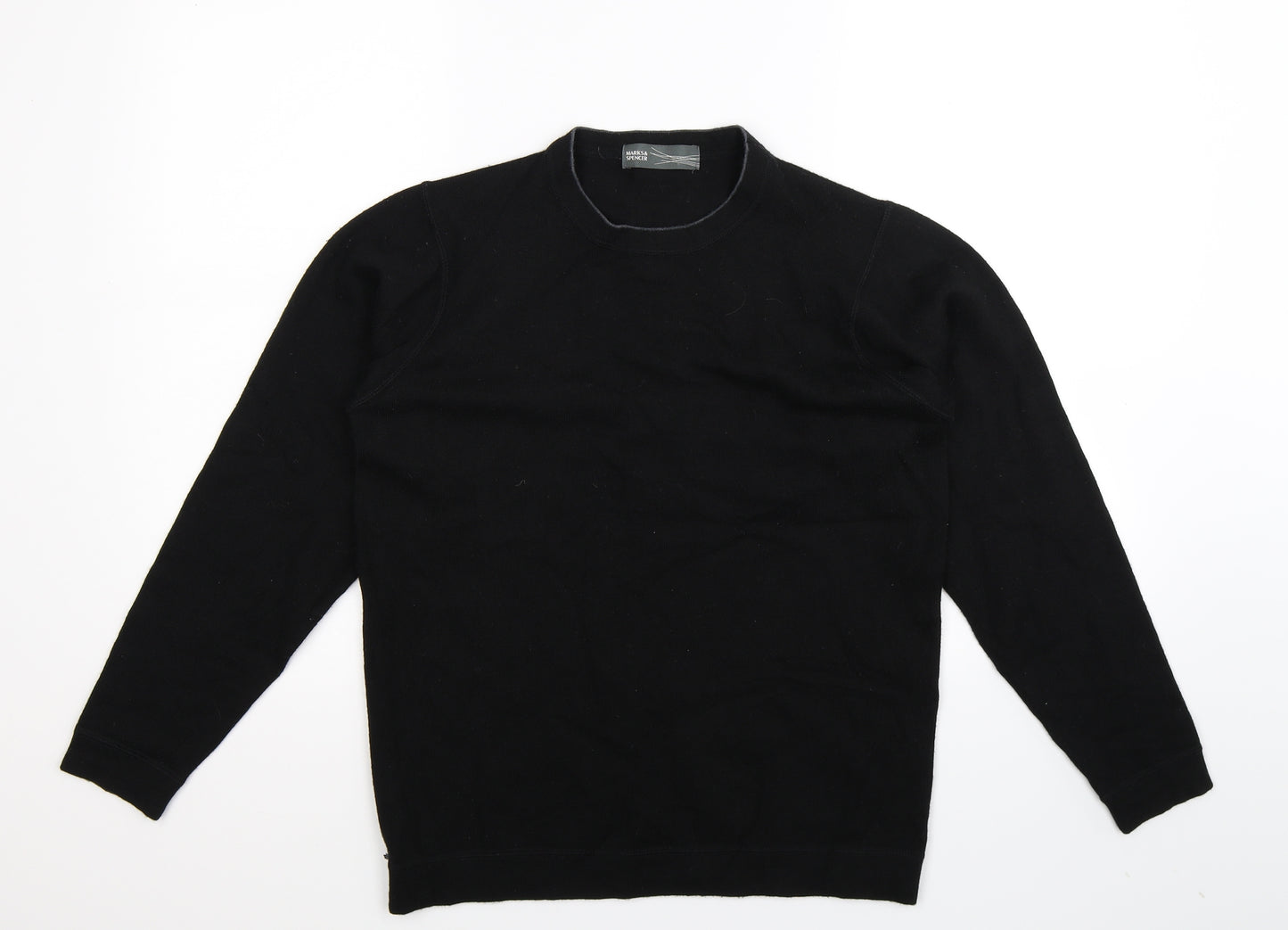 Marks and Spencer Mens Black  Knit Pullover Jumper Size S