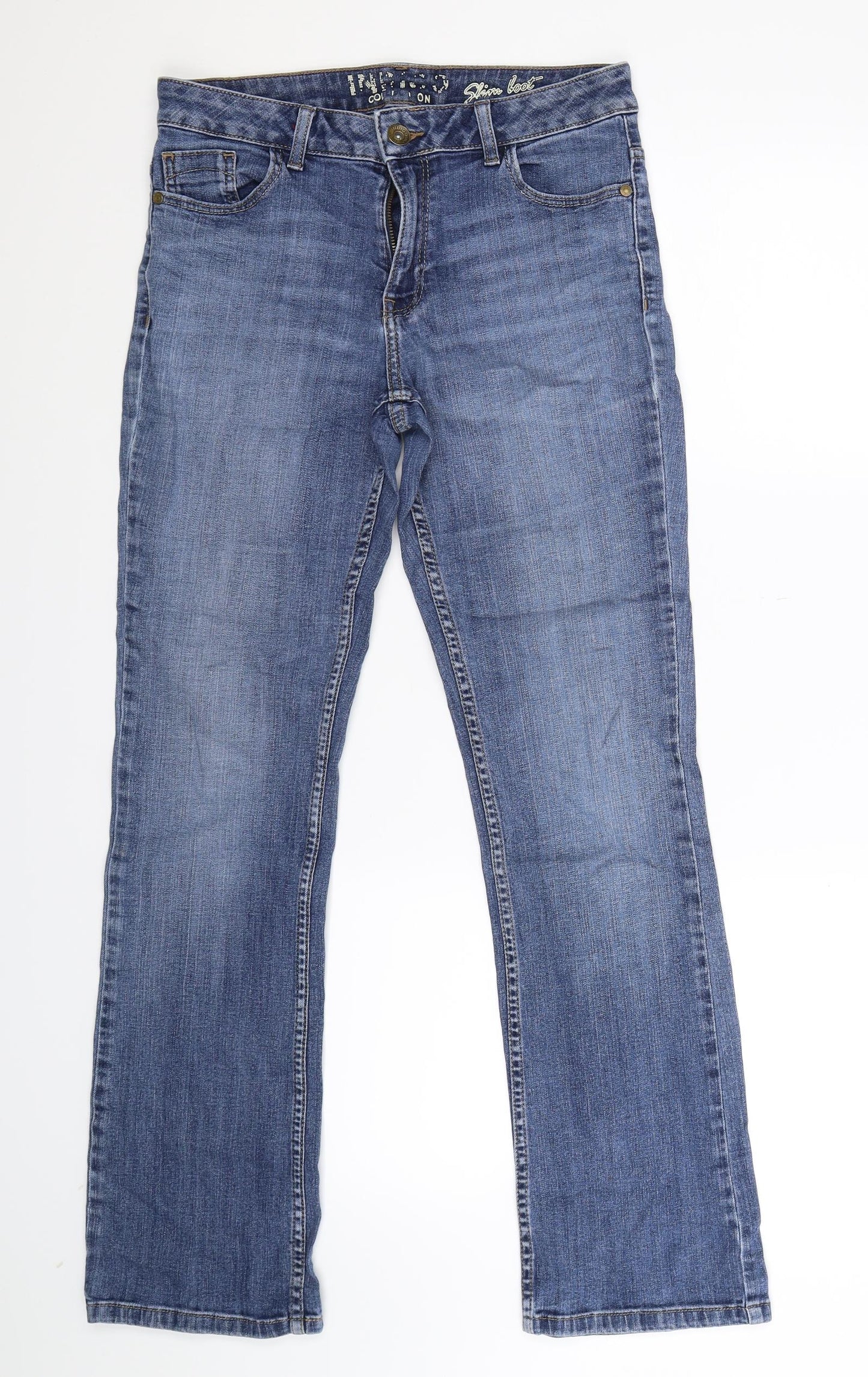Marks and Spencer Womens Blue  Denim Bootcut Jeans Size 10 L28 in