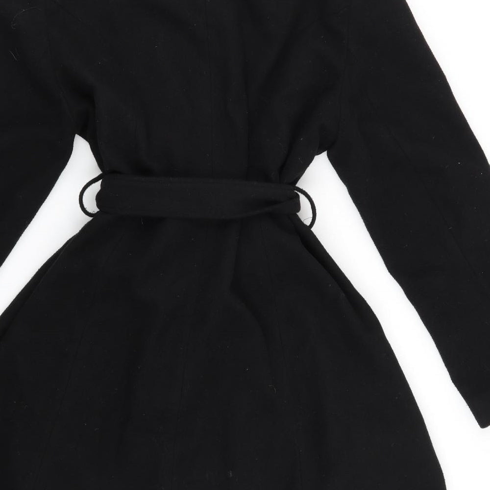 George Womens Black   Trench Coat Coat Size 18