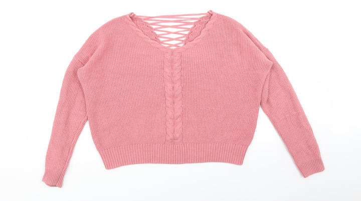 Miss Selfridge Womens Pink   Pullover Jumper Size 10