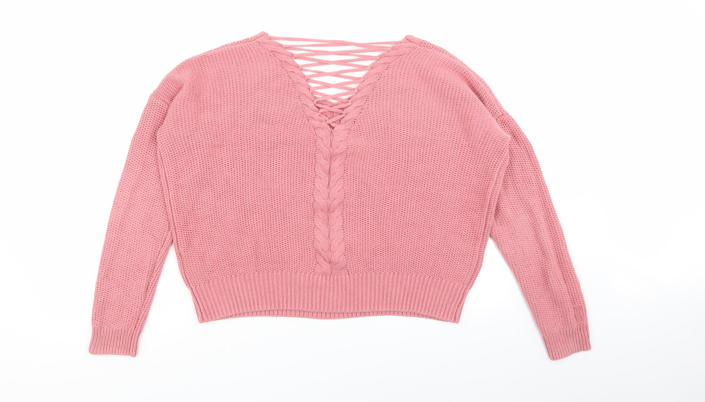 Miss Selfridge Womens Pink   Pullover Jumper Size 10