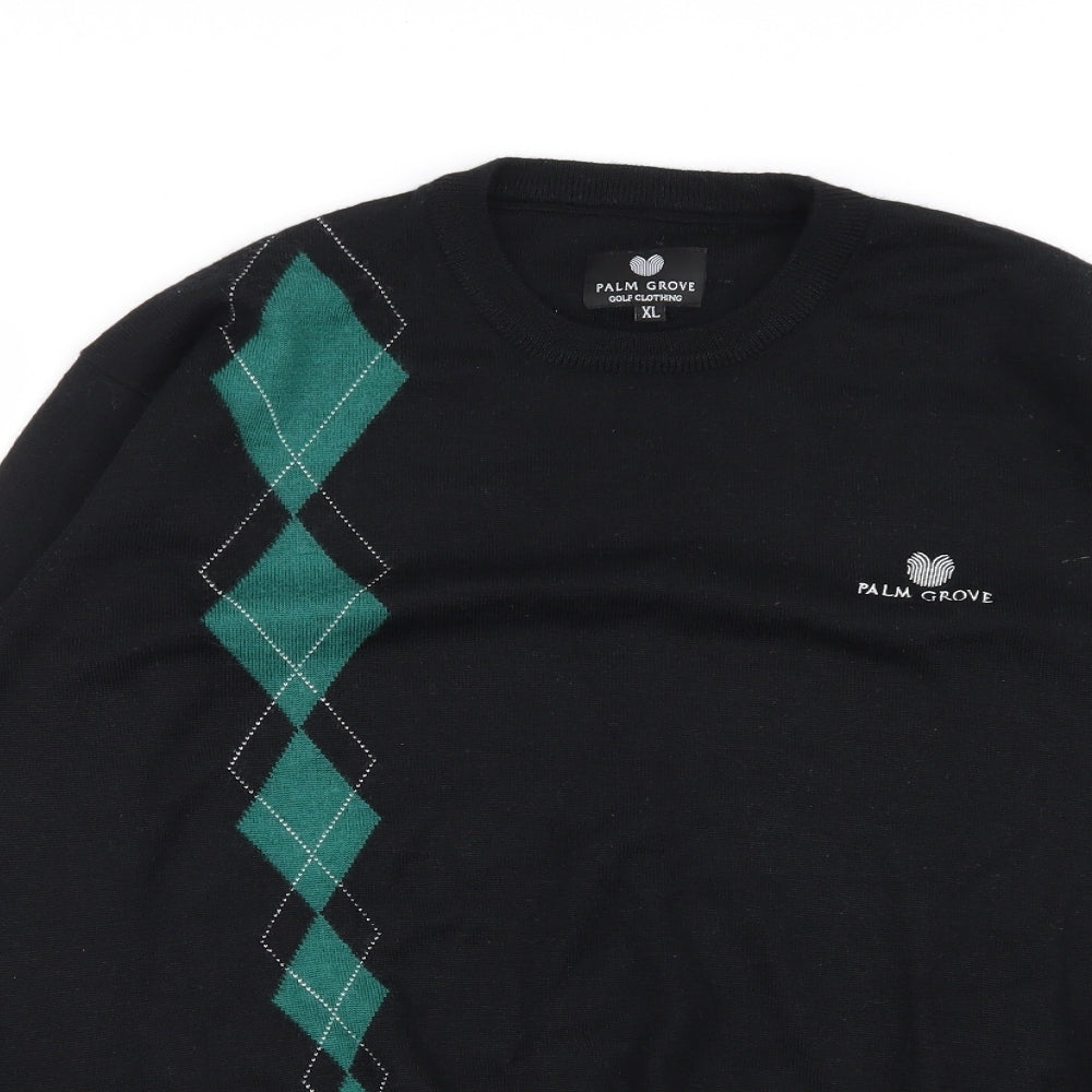 Palm Grove Mens Black   Pullover Jumper Size XL