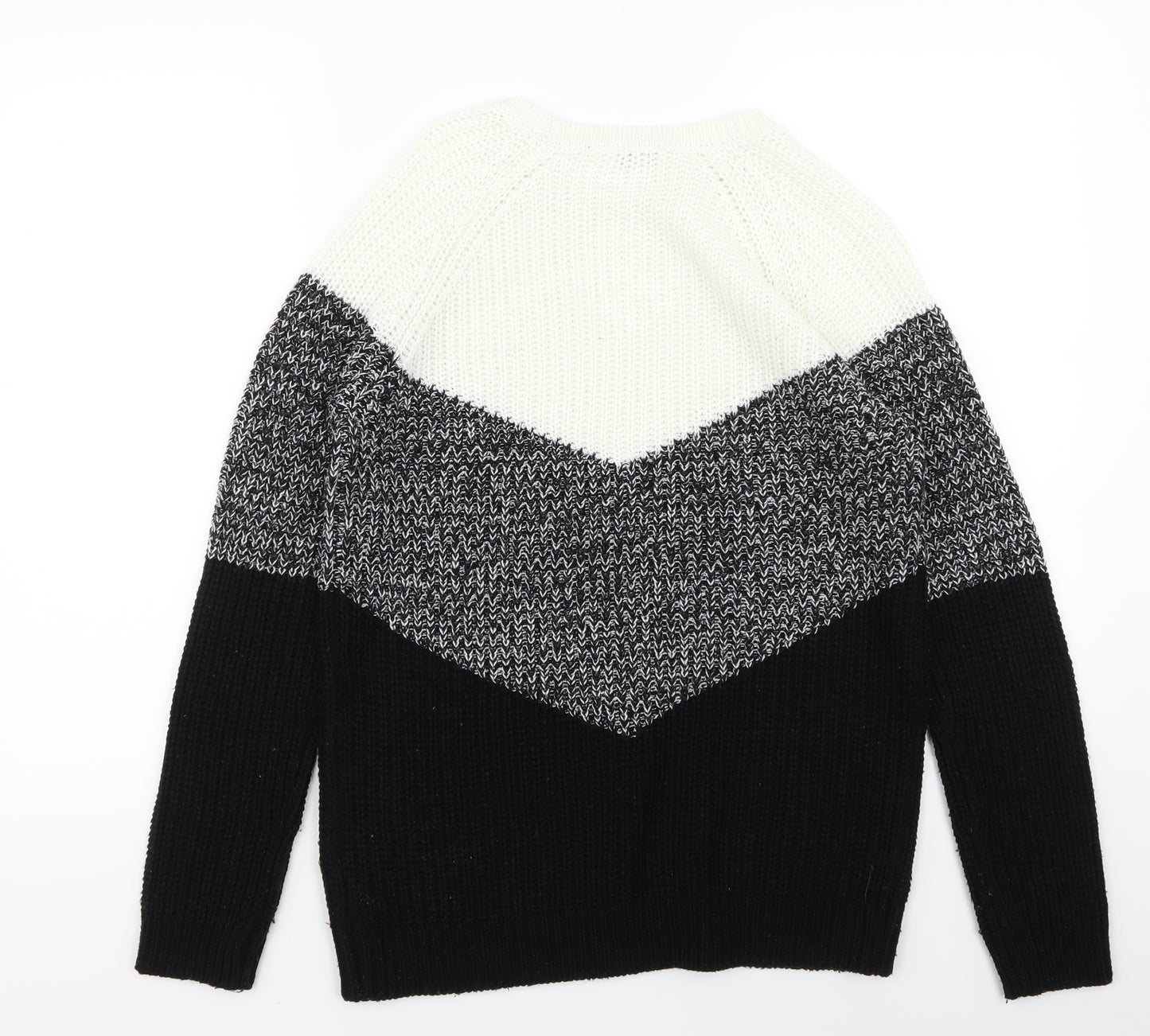 PEP&CO Womens Black Striped  Pullover Jumper Size 12