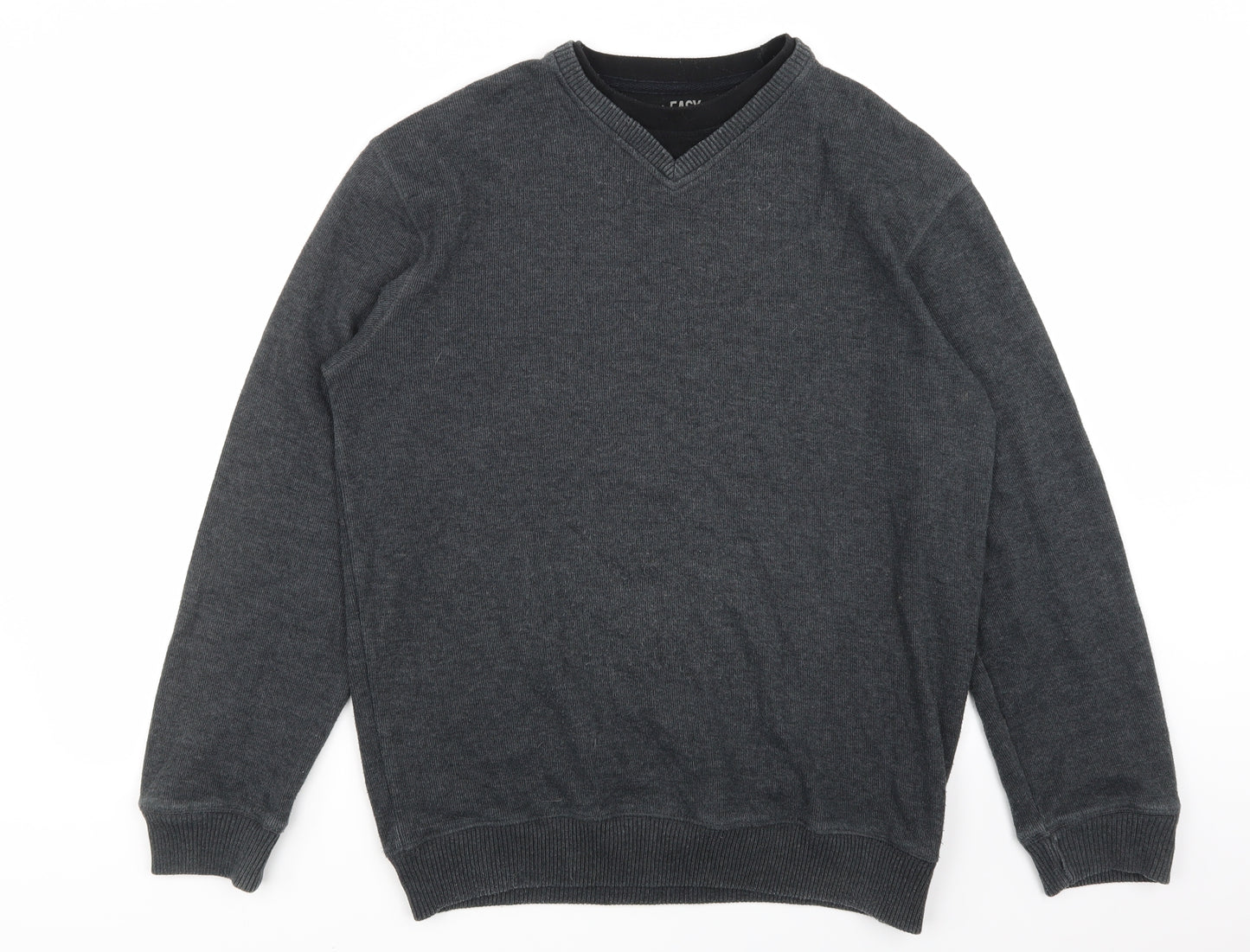 Easy Mens Grey   Pullover Jumper Size M