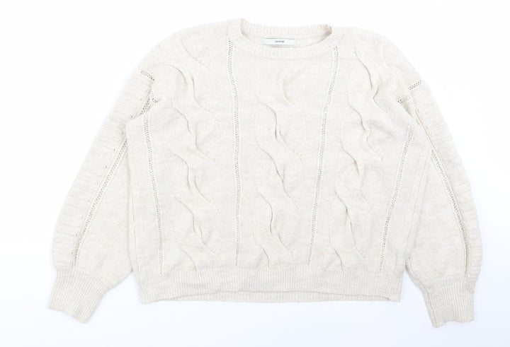 George Womens Beige   Pullover Jumper Size L