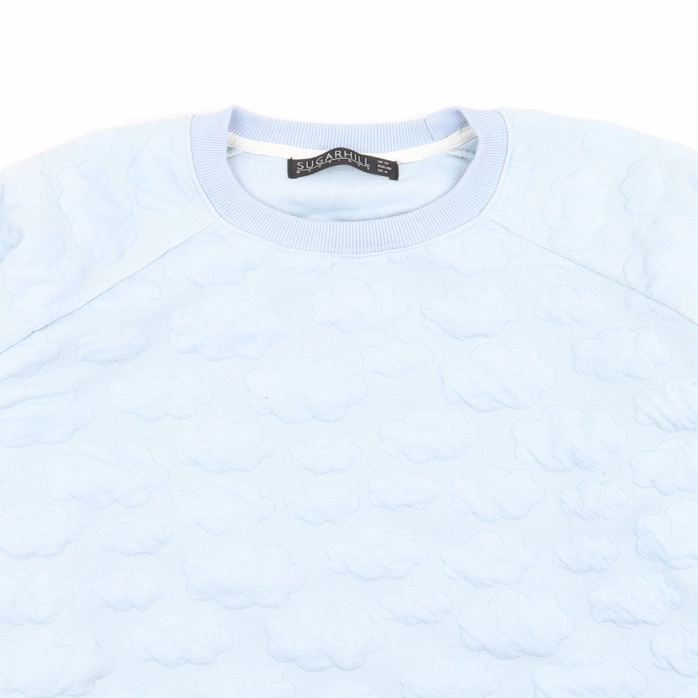 Sugarhill Womens Blue Solid  Top Pyjama Top Size 10