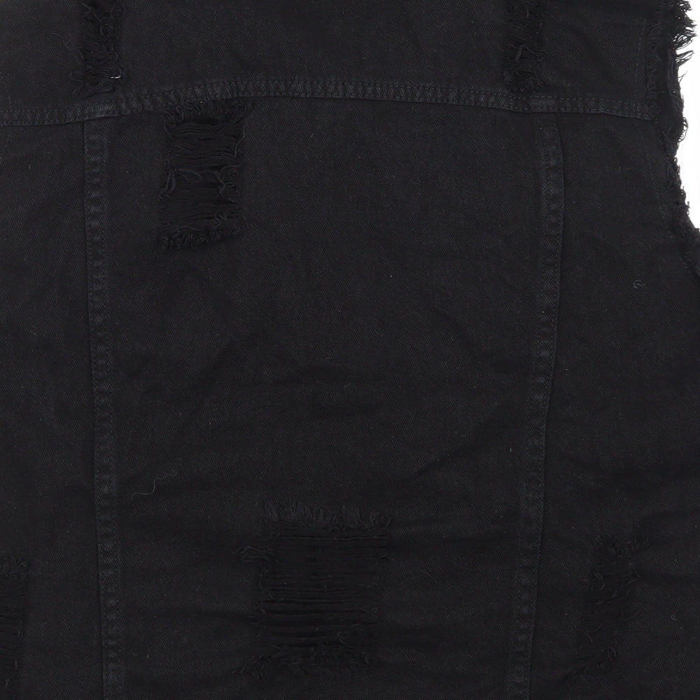 Primark Womens Black  Denim Gilet Jacket Size M
