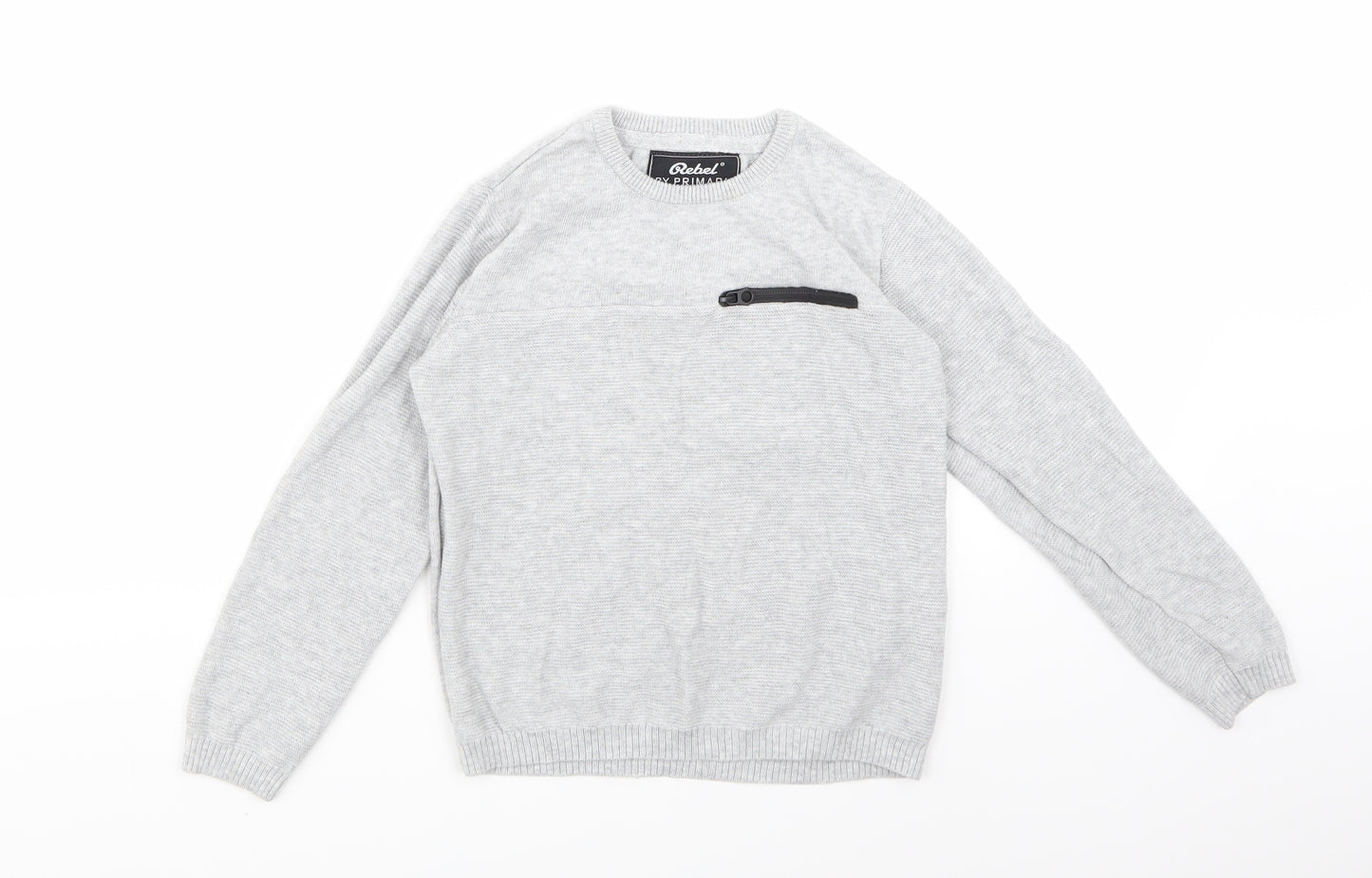 Primark Boys Grey   Pullover Jumper Size 7 Years