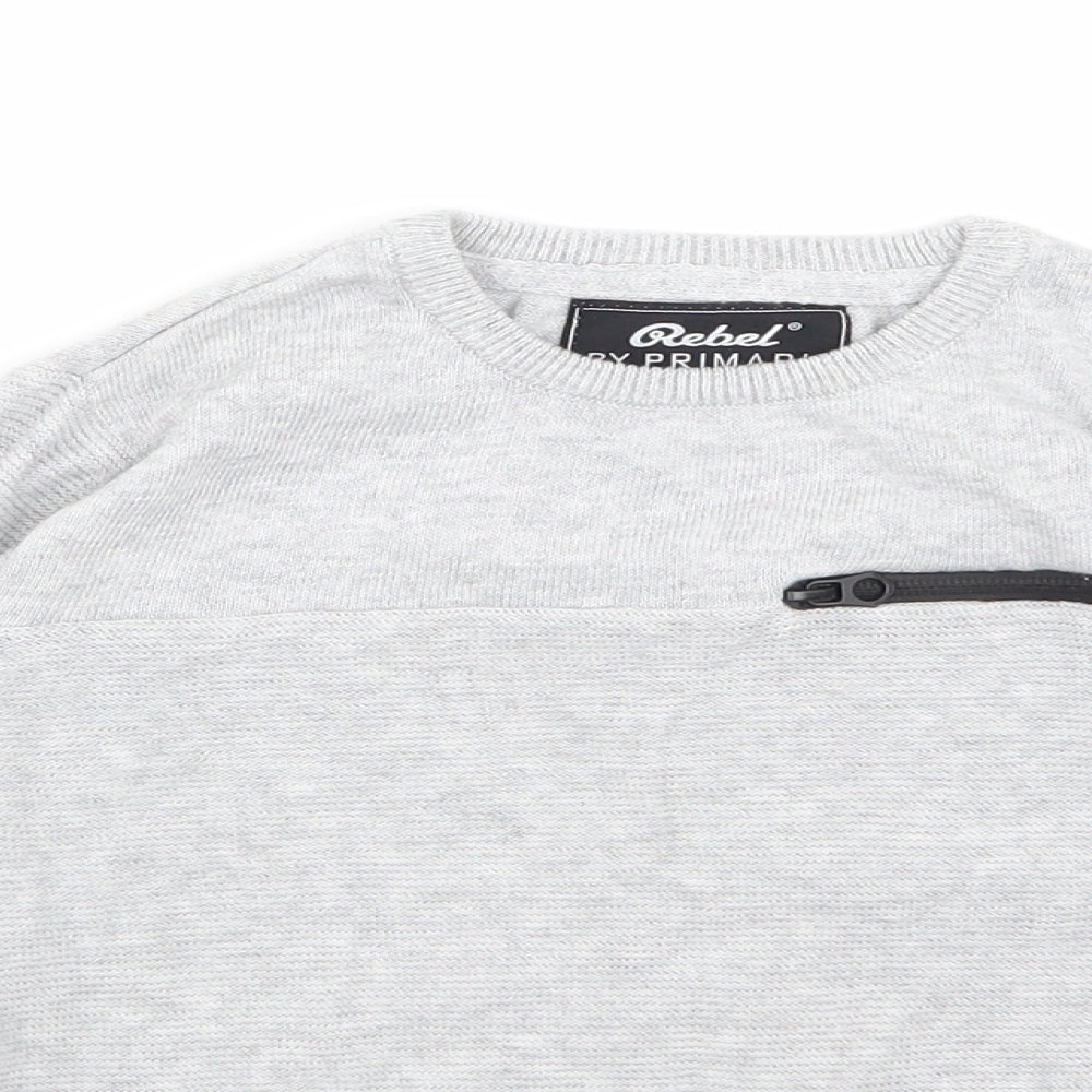 Primark Boys Grey   Pullover Jumper Size 7 Years