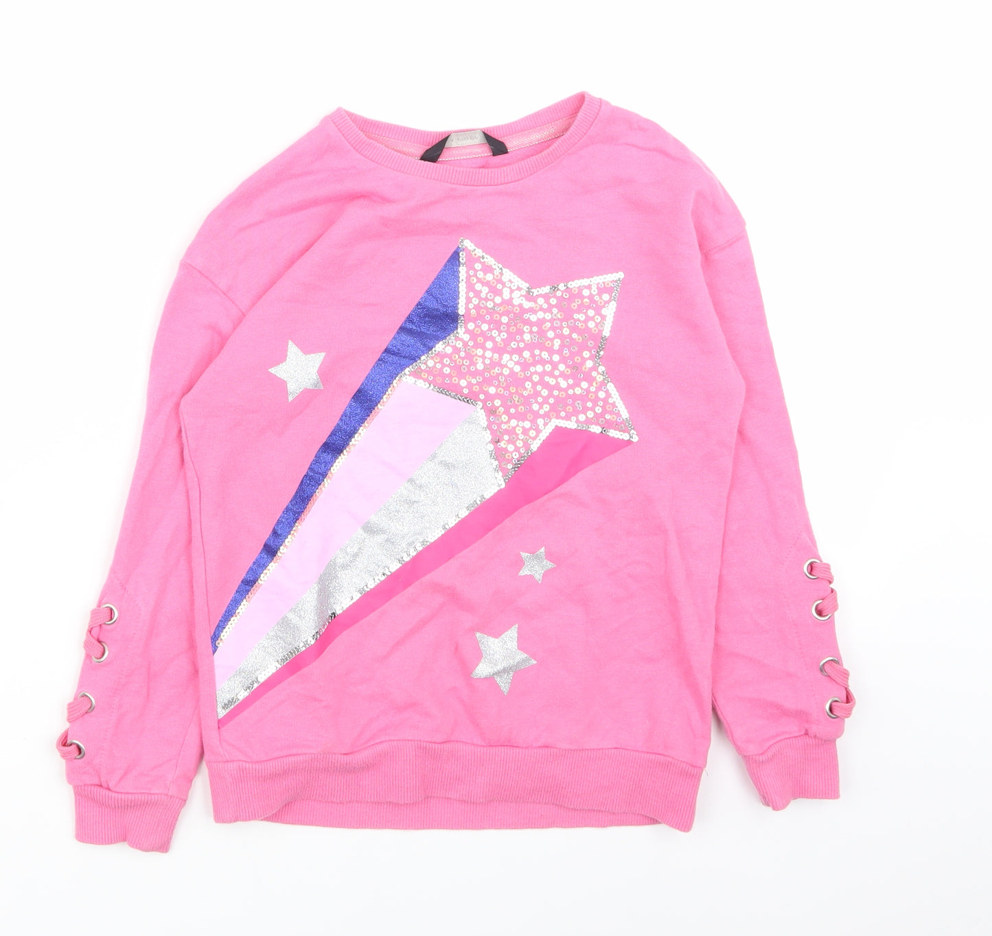 George Girls Pink   Pullover Jumper Size 7-8 Years