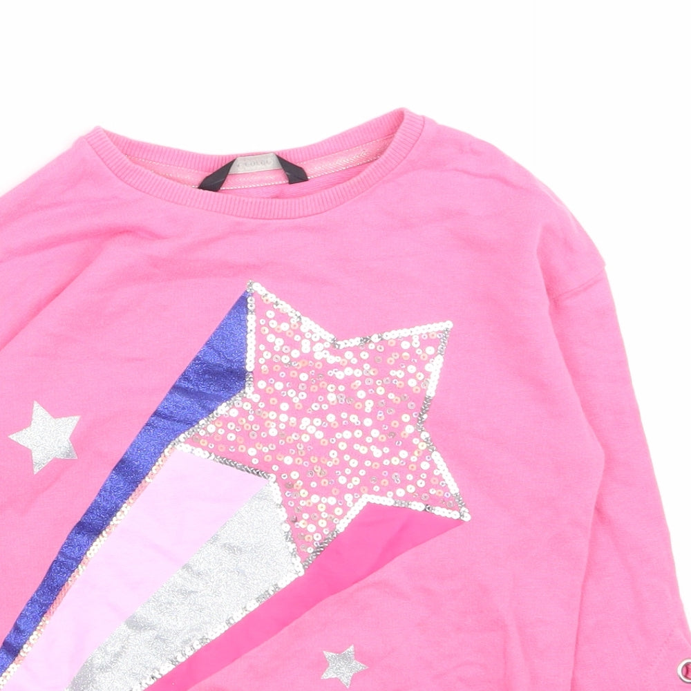 George Girls Pink   Pullover Jumper Size 7-8 Years