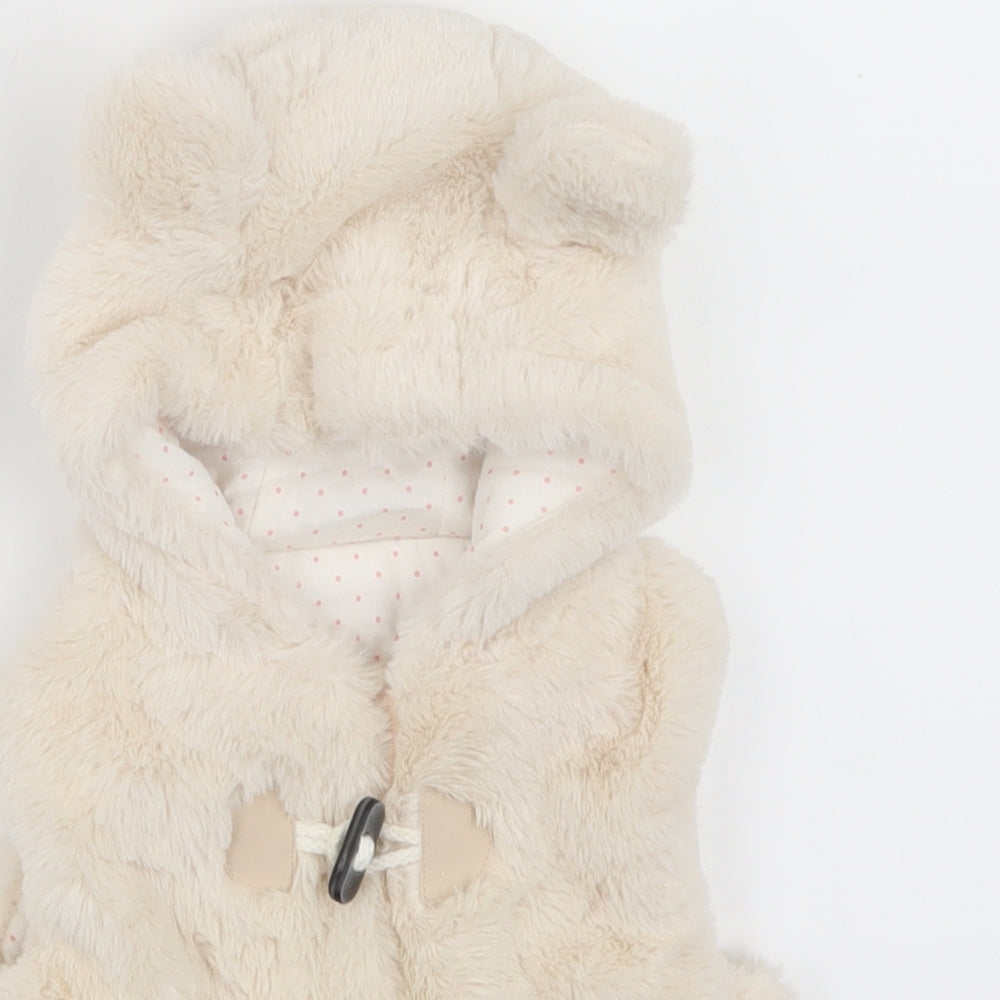 Nutmeg Girls Beige   Gilet Jacket Size 6-9 Months