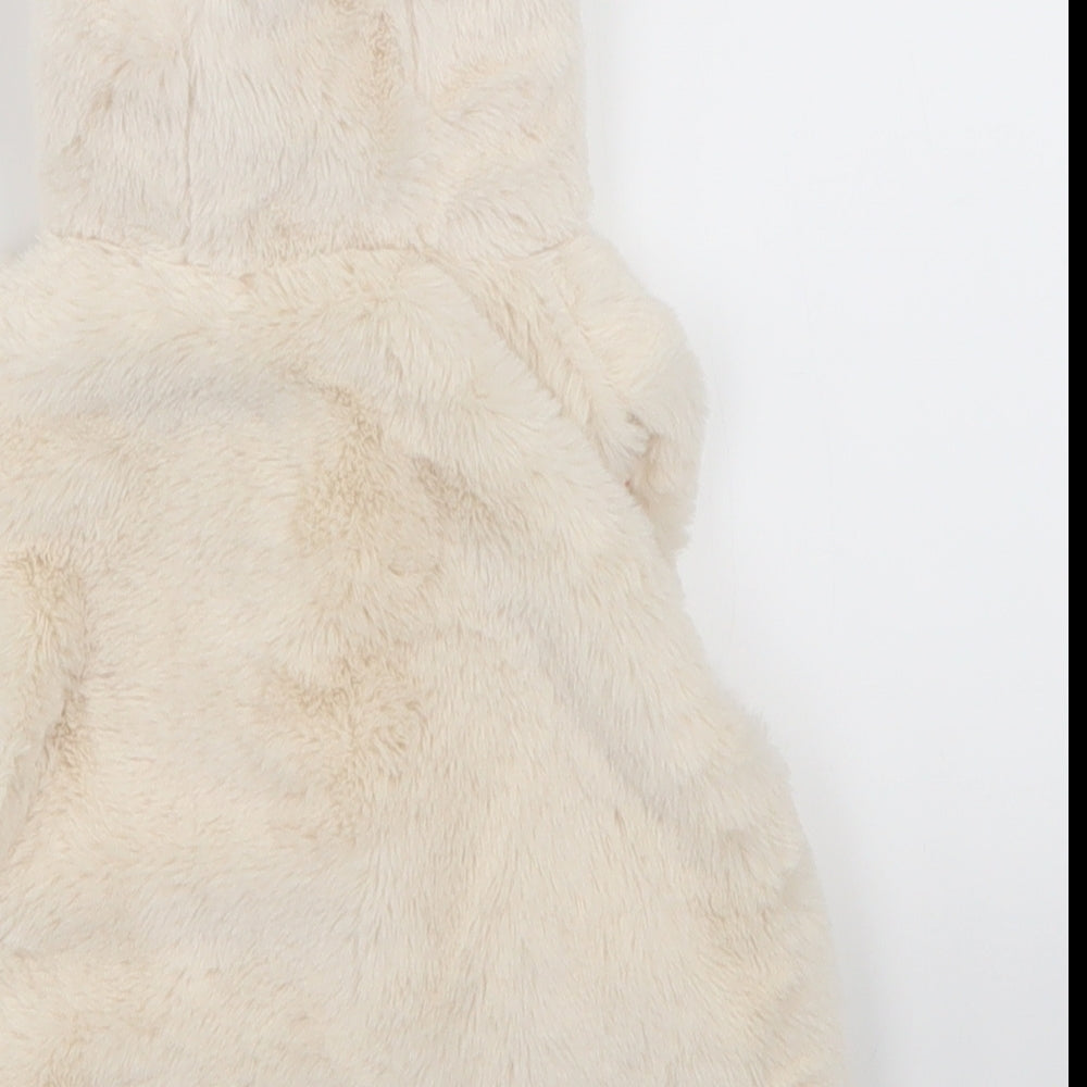 Nutmeg Girls Beige   Gilet Jacket Size 6-9 Months