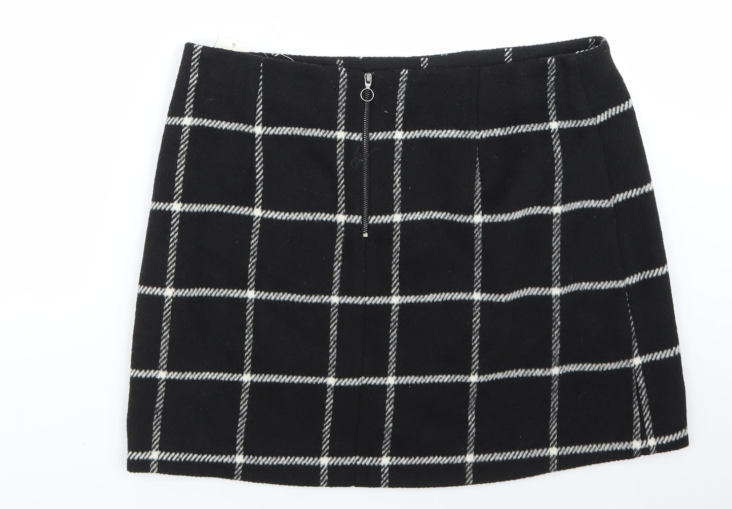 George Womens Black Check  Mini Skirt Size 16