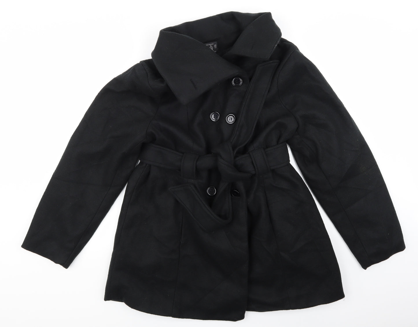 Image Womens Black   Trench Coat Coat Size 14