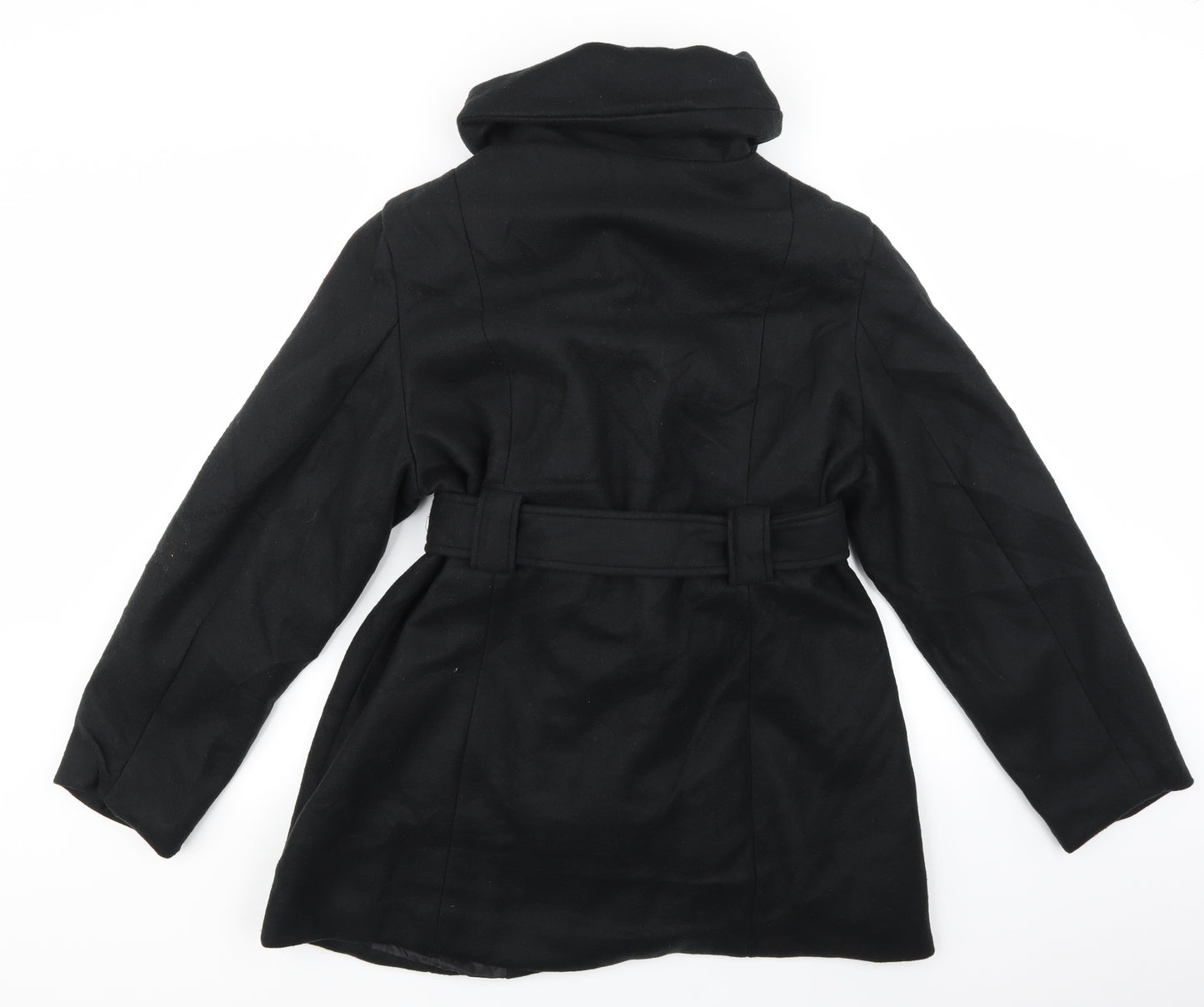 Image Womens Black   Trench Coat Coat Size 14
