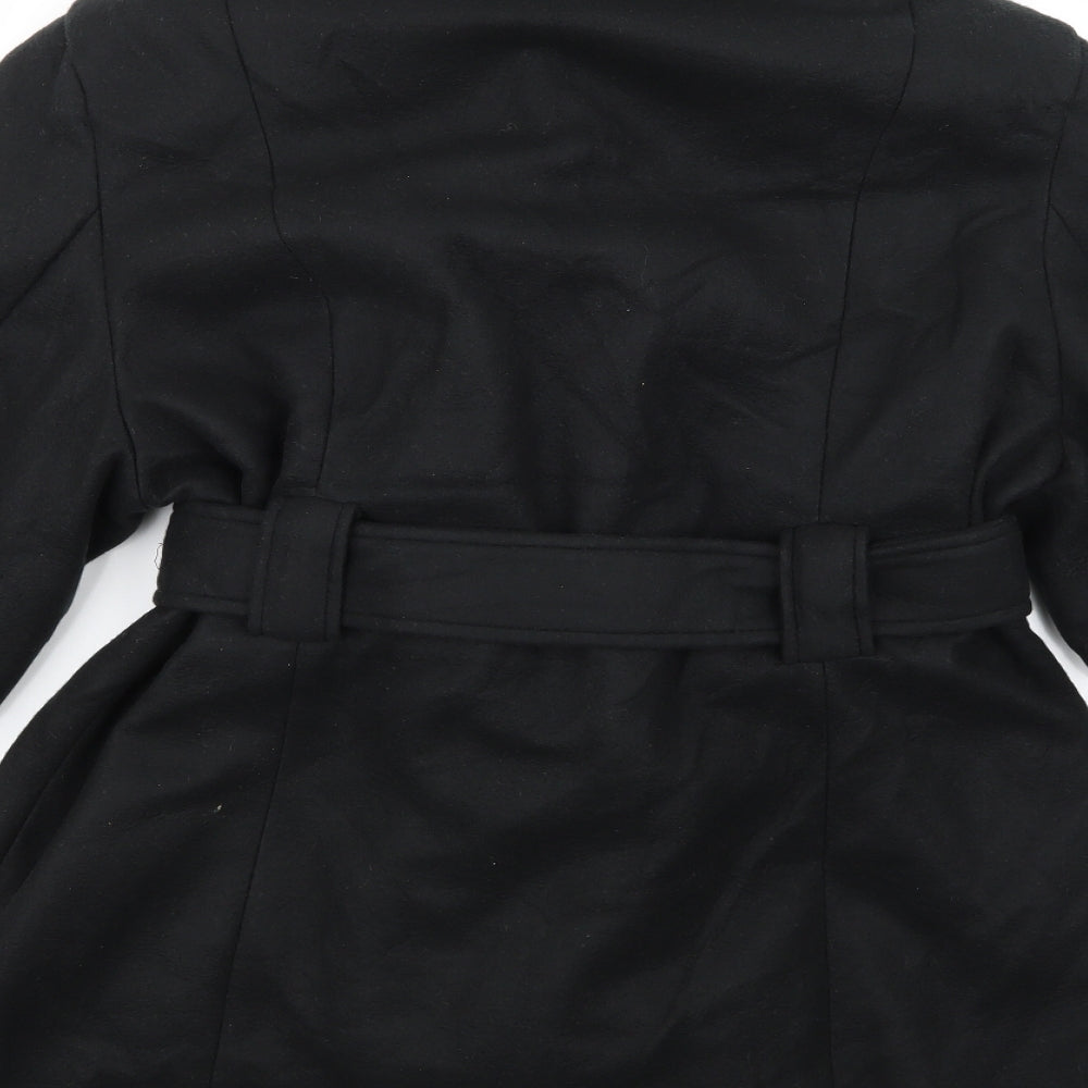 Image Womens Black   Trench Coat Coat Size 14