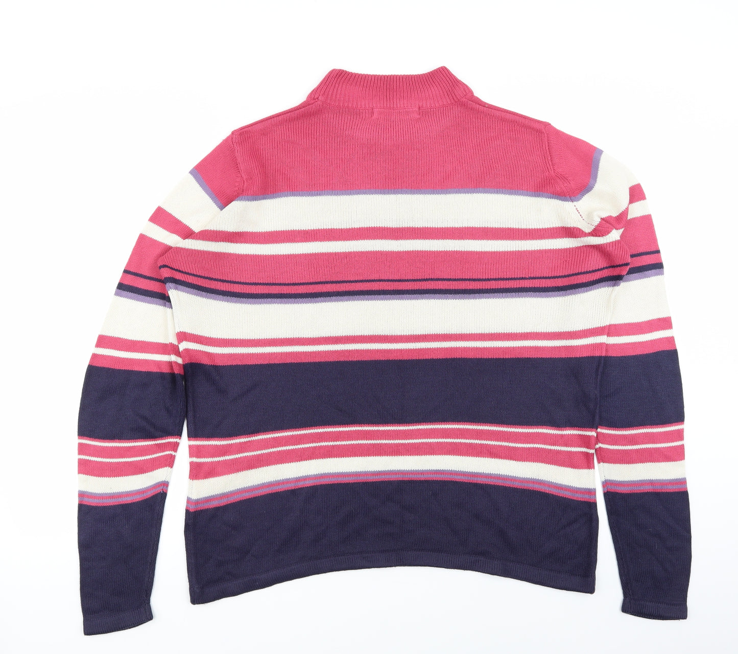 EWM Womens Orange Striped  Pullover Jumper Size 14