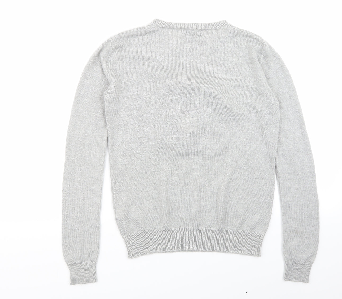 Primark Womens Grey Animal Print  Pullover Sweatshirt Size 6  - CHRISMTAS