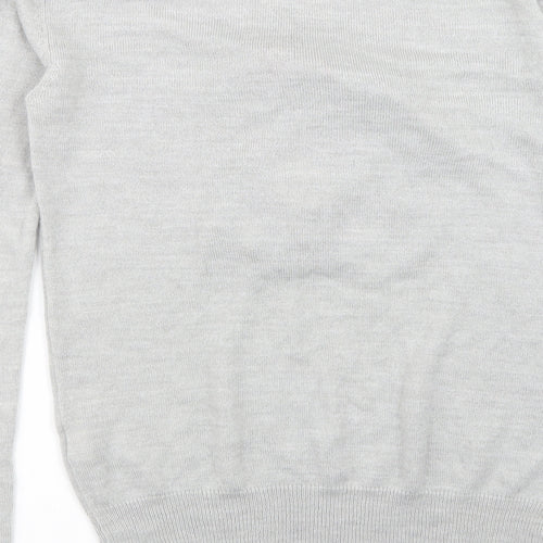 Primark Womens Grey Animal Print  Pullover Sweatshirt Size 6  - CHRISMTAS
