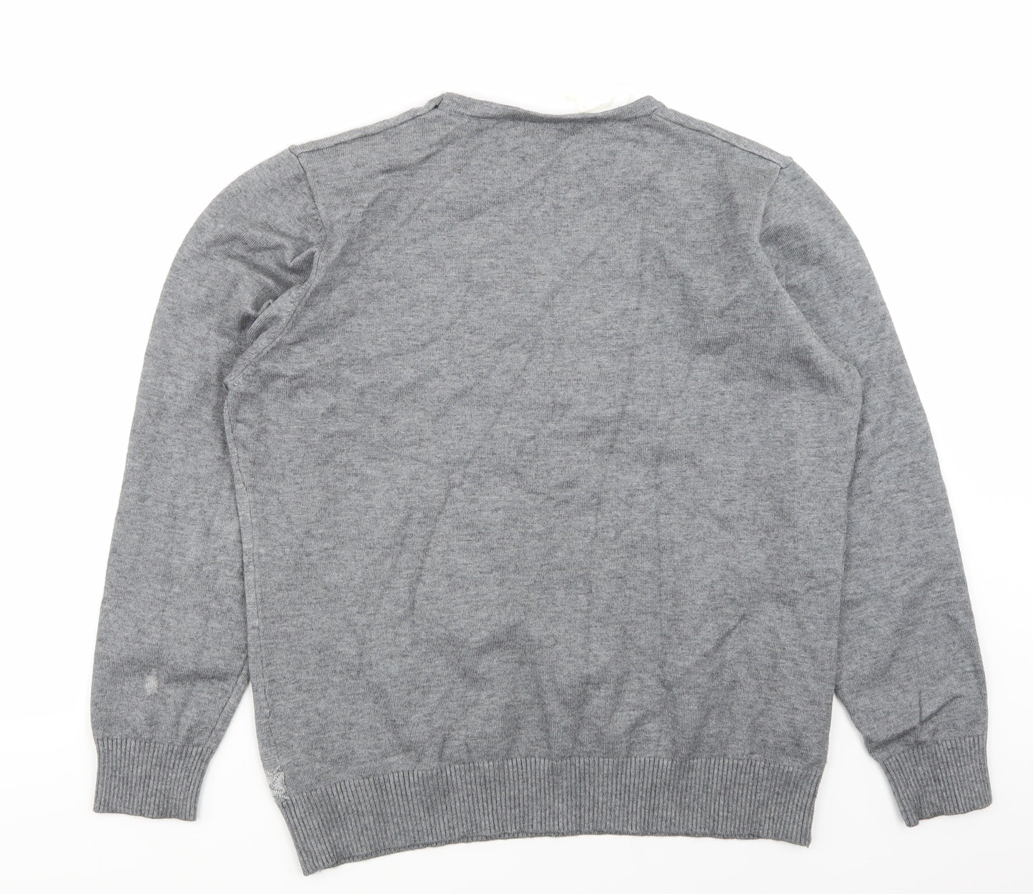 PARAMOR   Womens Grey Floral  Pullover Jumper Size XL