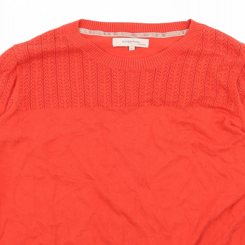 Essential Womens Orange   Basic T-Shirt Size XL