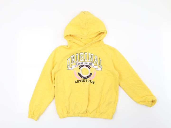 H&M Girls Yellow   Pullover Hoodie Size 11-12 Years  - Original Championships Edinburgh