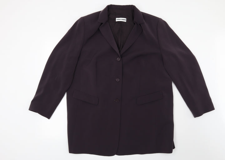 Gerry Weber Womens Purple Jacket Blazer Size 22