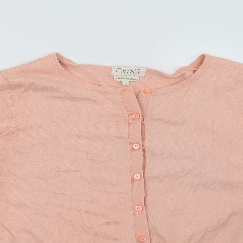 NEXT Womens Orange   Cardigan Jumper Size 16