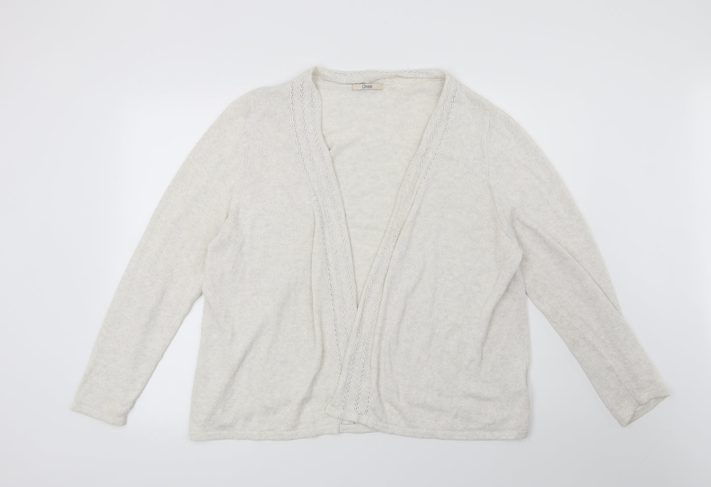 Marks and Spencer Womens Beige   Cardigan Jumper Size 22