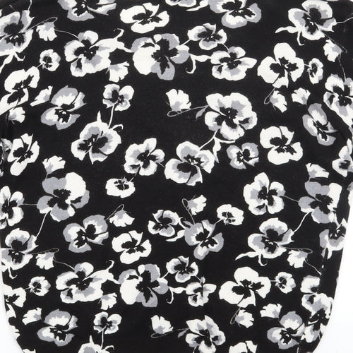George Womens Black Floral  Cardigan Jumper Size 8