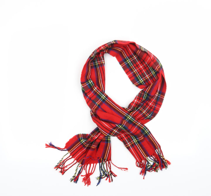 Preworn Womens Red Check Scarf