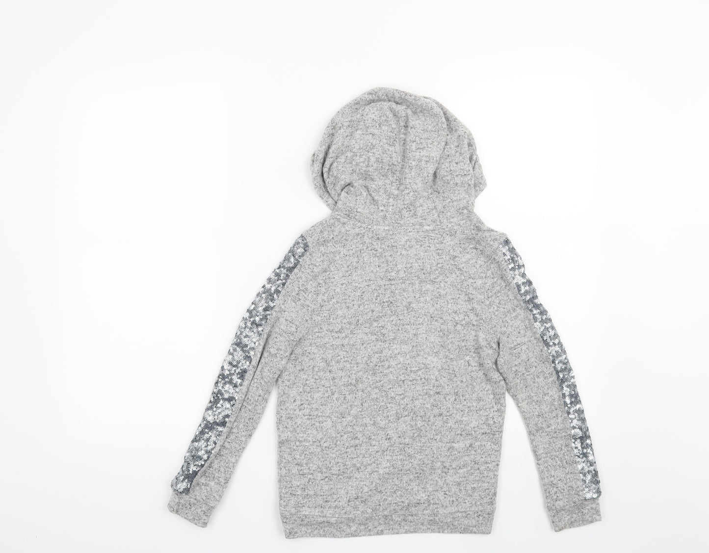 F&F Girls Grey   Pullover Hoodie Size 7-8 Years  - Star