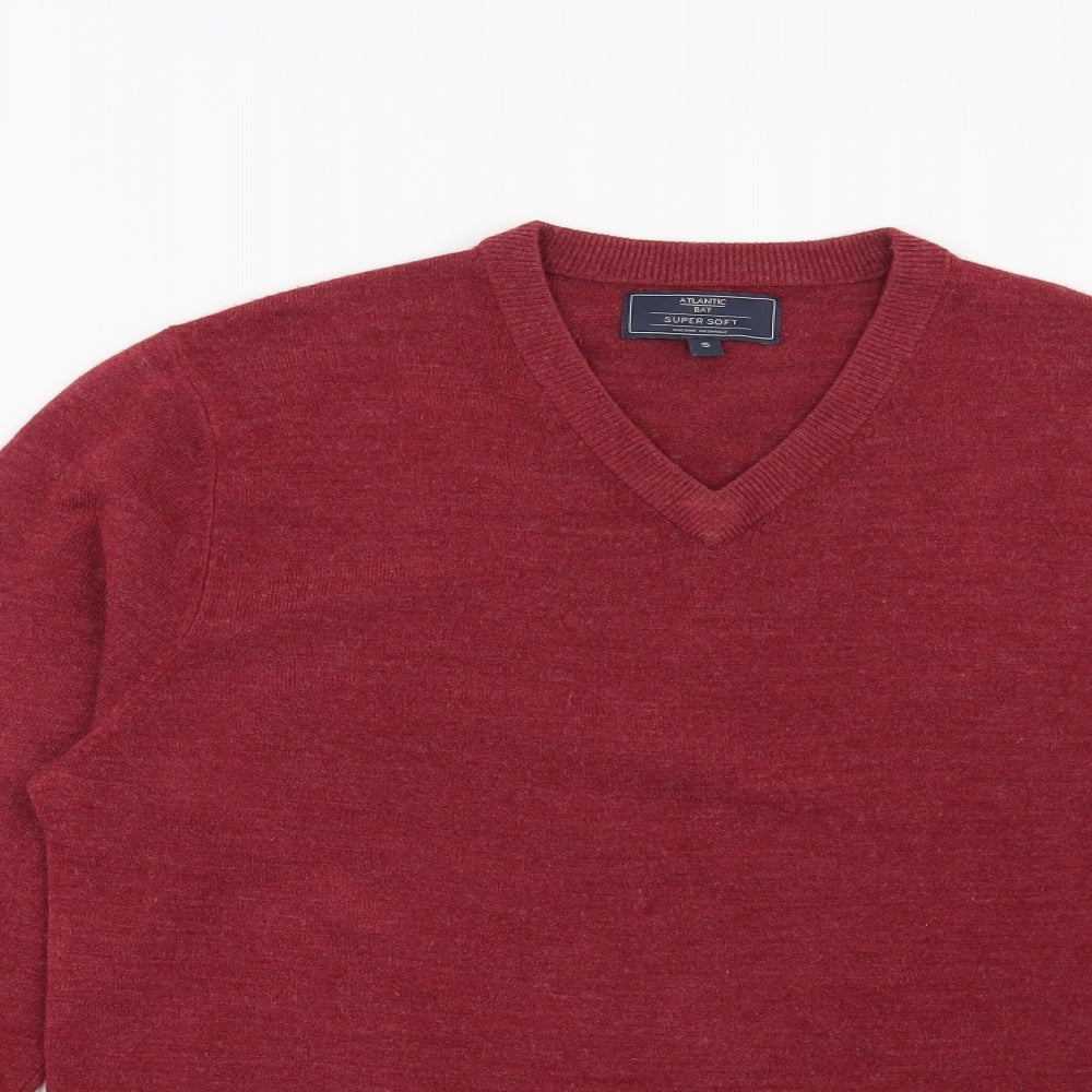Atlantic Bay Mens Red   Pullover Jumper Size S