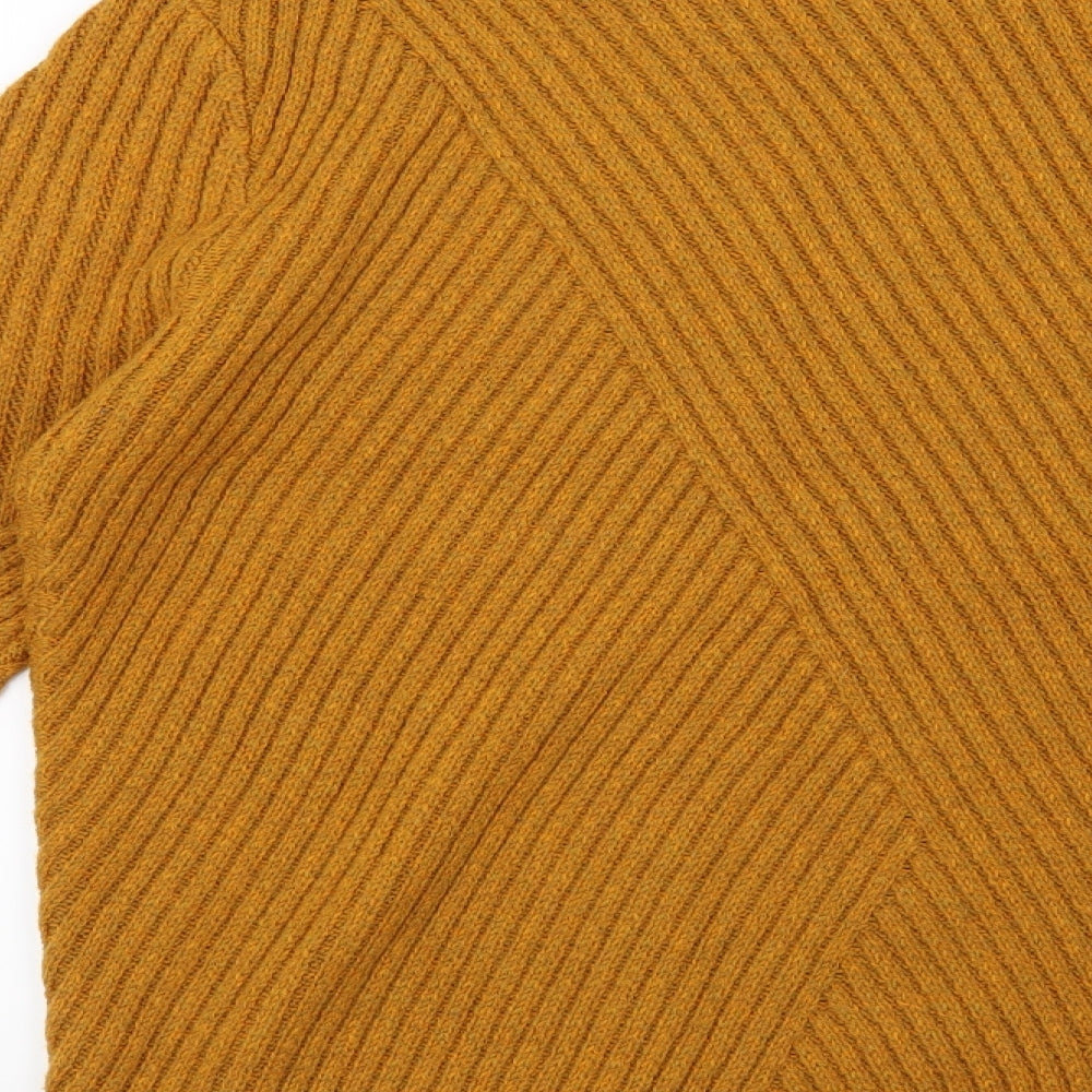 Red Herring Mens Yellow Striped  Pullover Jumper Size M