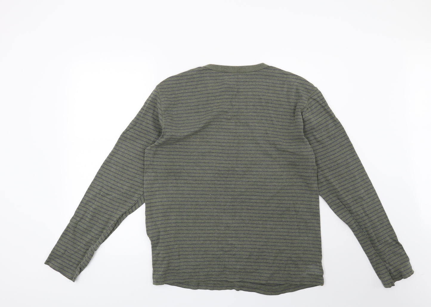 Gap Mens Green Striped  Pullover Sweatshirt Size L