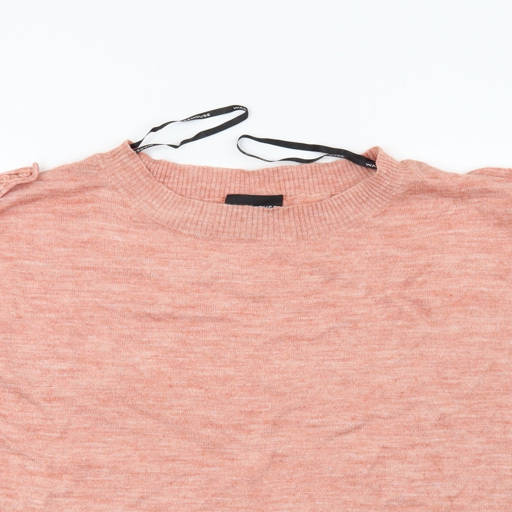 Warehouse Womens Pink   Pullover Jumper Size 12