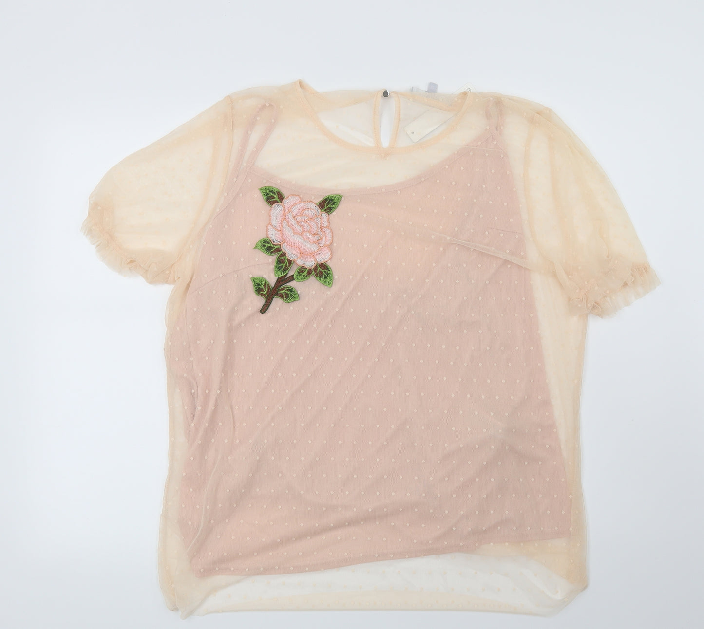 Red Herring Womens Pink Floral  Basic Blouse Size 20