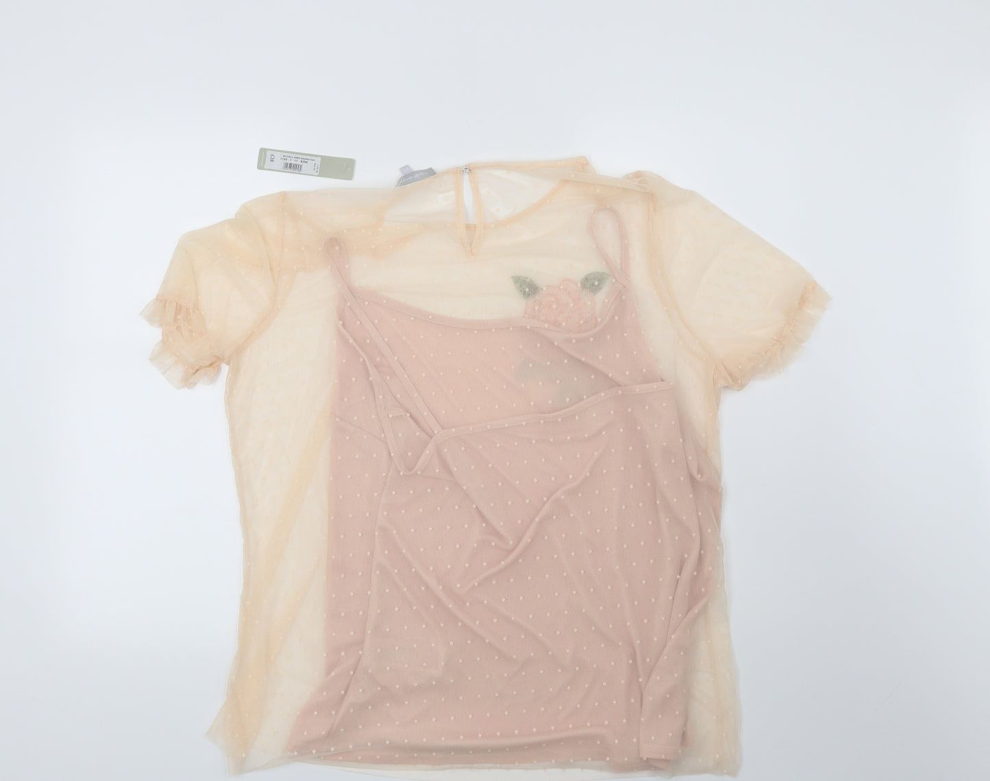 Red Herring Womens Pink Floral  Basic Blouse Size 20