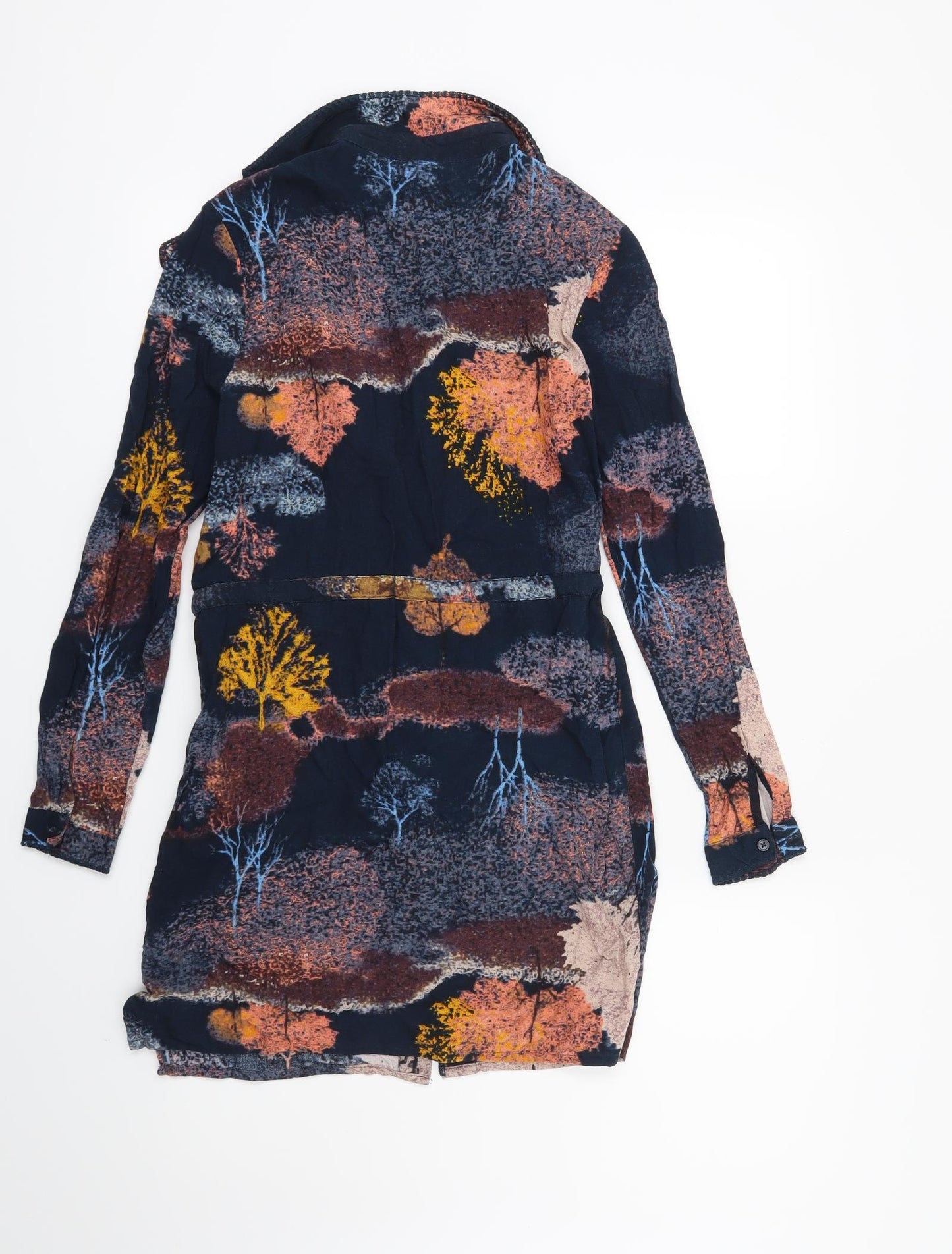 VERO MODA Womens Blue Geometric  Shirt Dress  Size XS  - Tree Print