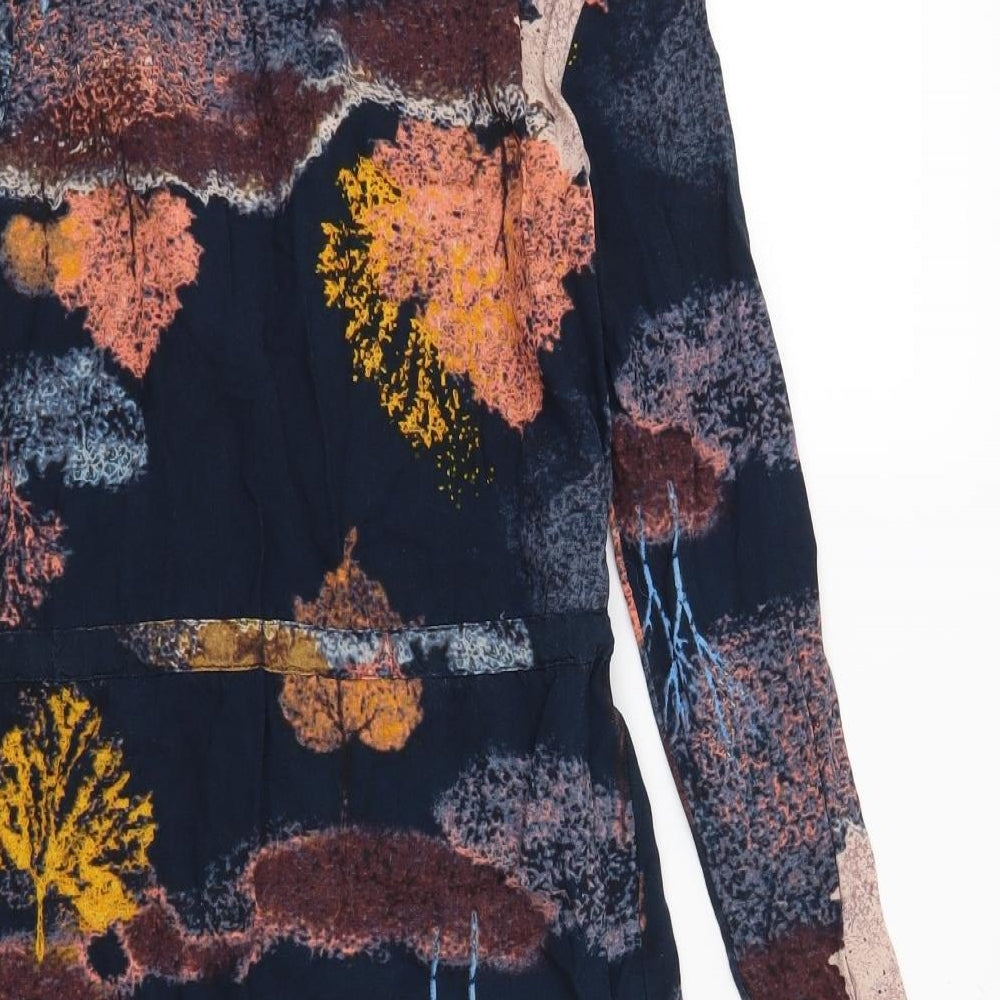 VERO MODA Womens Blue Geometric  Shirt Dress  Size XS  - Tree Print
