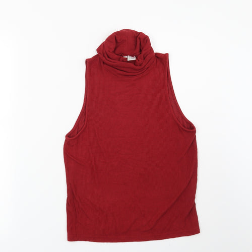 H&M Womens Red   Basic Blouse Size M
