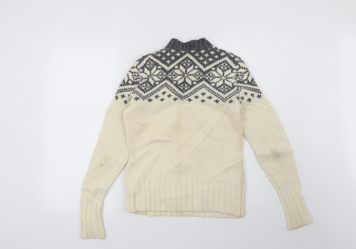 Gap Womens Beige Fair Isle  Pullover Jumper Size XS