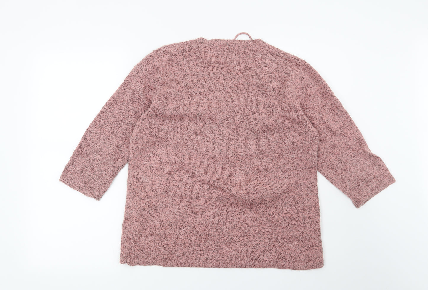 Damart Womens Pink Floral  Pullover Jumper Size 14