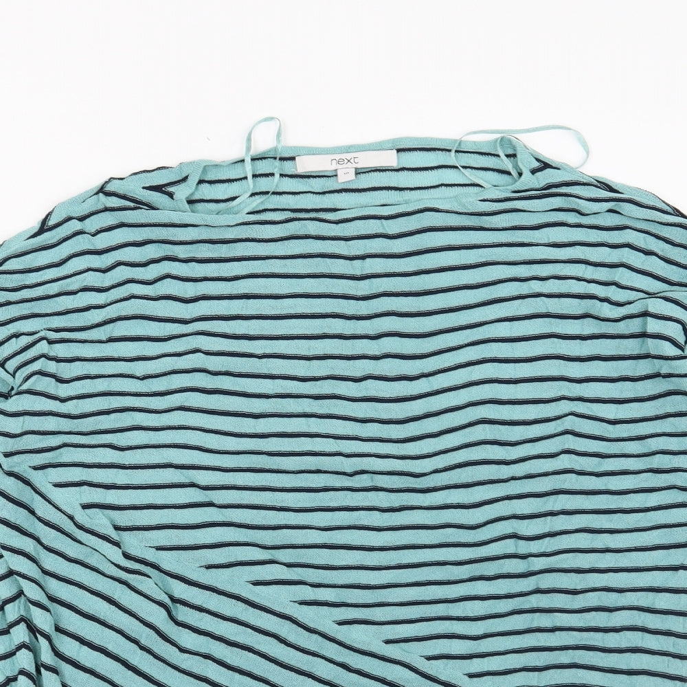 NEXT Womens Blue Striped  Pullover Jumper Size 10