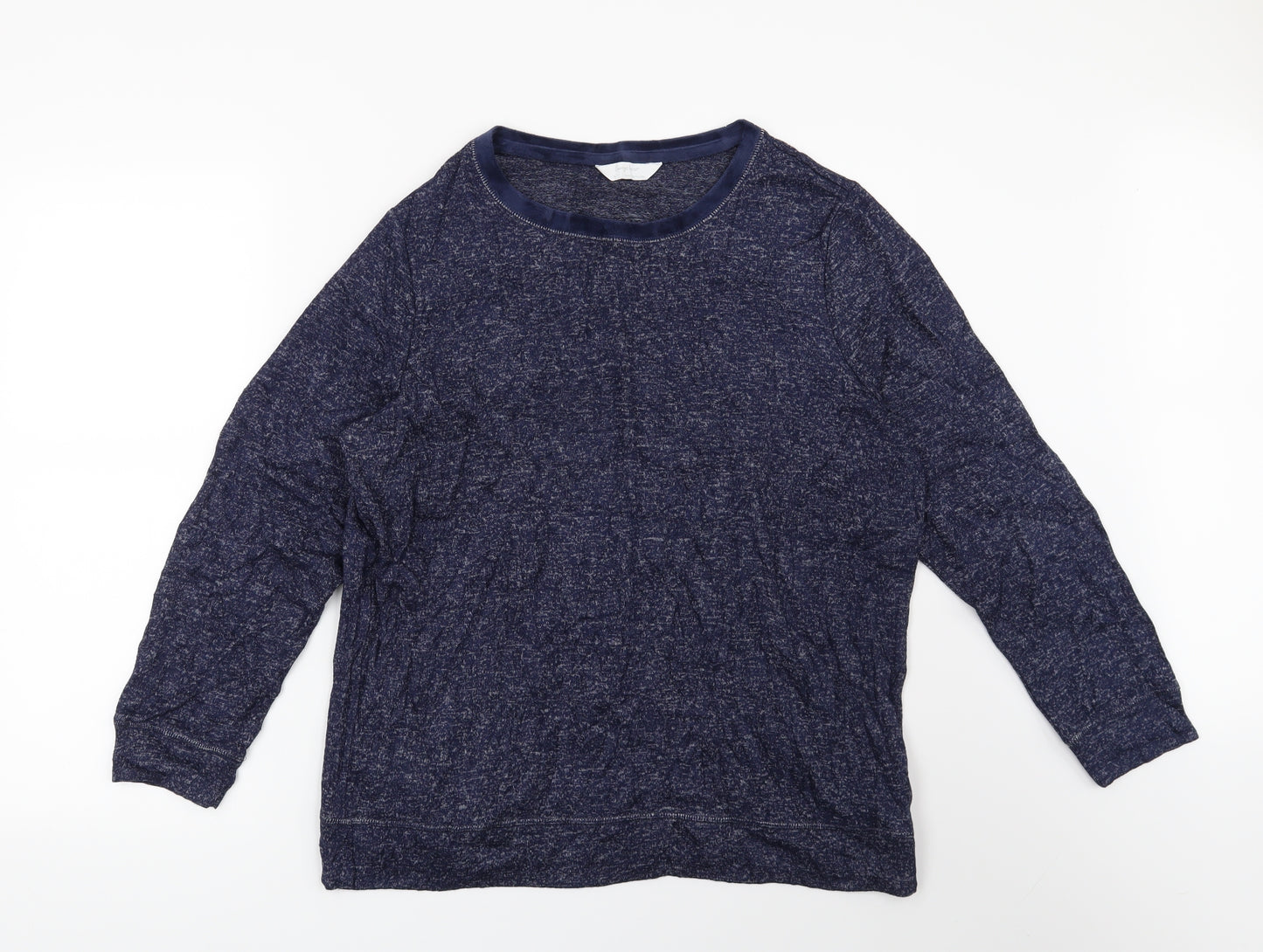 Marks and Spencer Womens Blue Solid  Top Pyjama Top Size 16