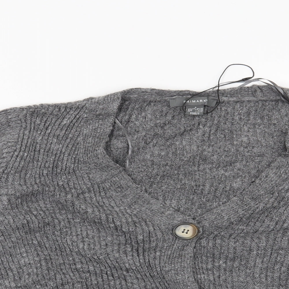 Primark Womens Grey   Cardigan Jumper Size 10